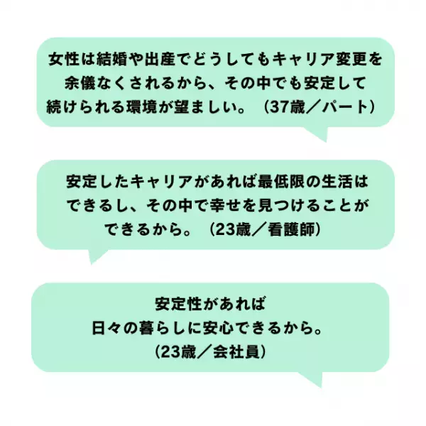 キャリアで重視するのは安定？成長？女性のリアルな声とは
