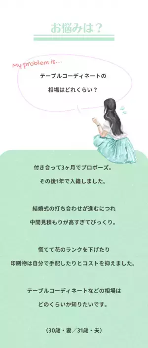 『こんなにお金かかるの？』結婚式テーブルコーディネートの相場