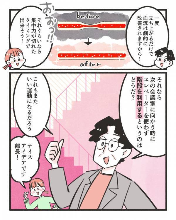 デスクワークの疲れに悩む社員…医師「30分に1回」ちょっとした方法に「心まで前向きになる」