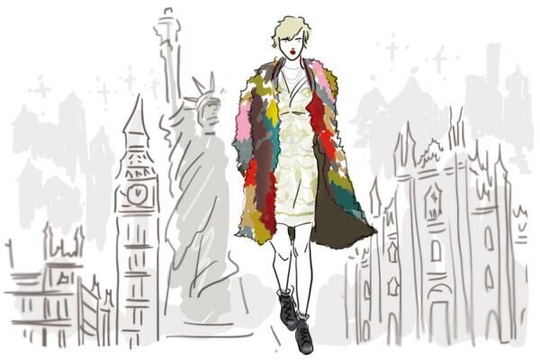 【#AmazonFWT 】ランウェイの服は日常でどう着る？東コレ2017年秋冬を妄想イラストコーデにしました。