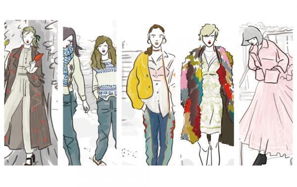 【#AmazonFWT 】ランウェイの服は日常でどう着る？東コレ2017年秋冬を妄想イラストコーデにしました。