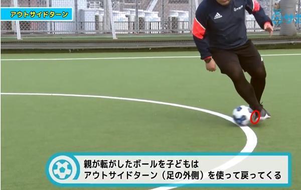 アウトサイド（足の外側）を使ってターンできるようになる｜サッカー３分間トレーニング