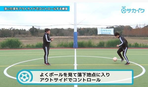 浮き球をアウトサドでコントロールできるようになる｜サッカー３分間トレーニング