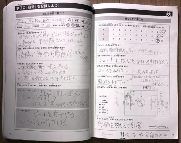 「サッカーノートを見返すことで周りを見る習慣がついた」センアーノ神戸の選手に聞いたサッカーが上手くなるサッカーノートの使い方