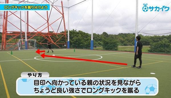 【サッカートレーニング】ロングキックの蹴り分けができるようになる！苦手克服練習法