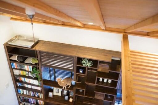 猫寝天井から3Dソフトを使って設計した棚