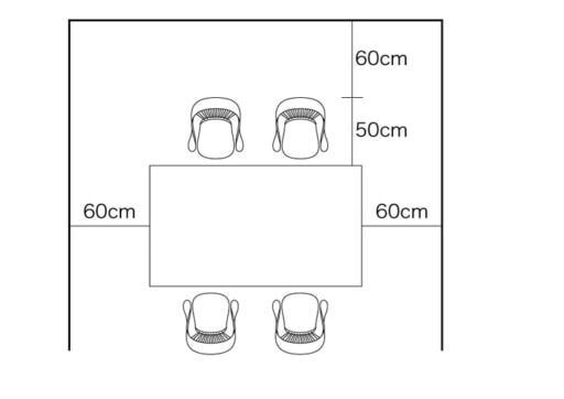 ダイニングテーブル、ソファの最適サイズが分かる計算方法