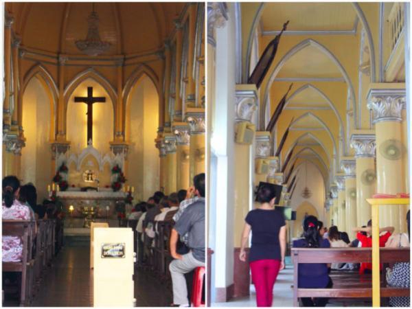 パステルピンクが印象的な「ダナン大聖堂」