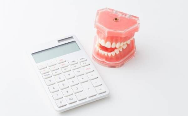 電卓と歯の模型のイメージ