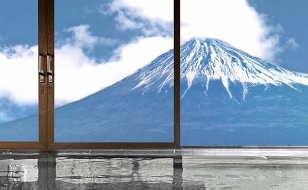 富士山と温泉のイメージ