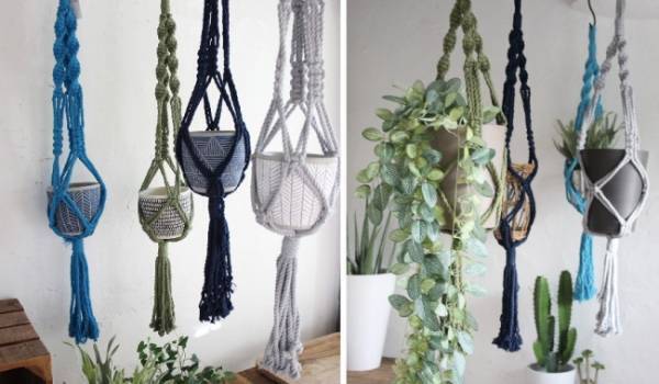 部屋にグリーンのある暮らしを！「マクラメ プラントハンギング」