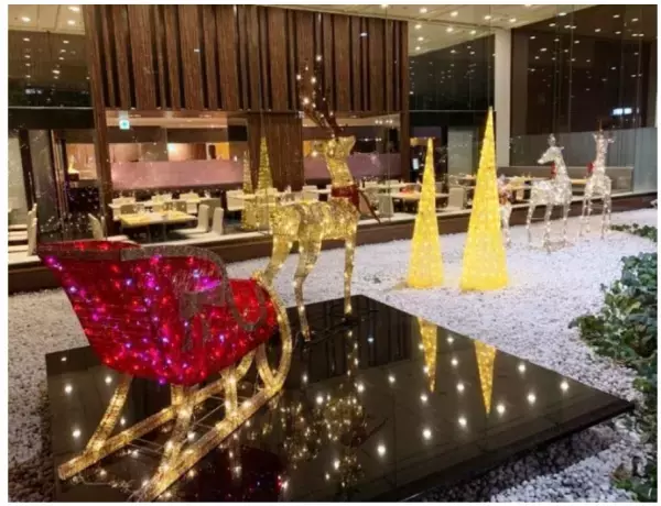 広島市のホテルがクリスマスイルミネーションを点灯