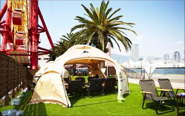 神戸ハーバーランドでグランピング施設がオープン