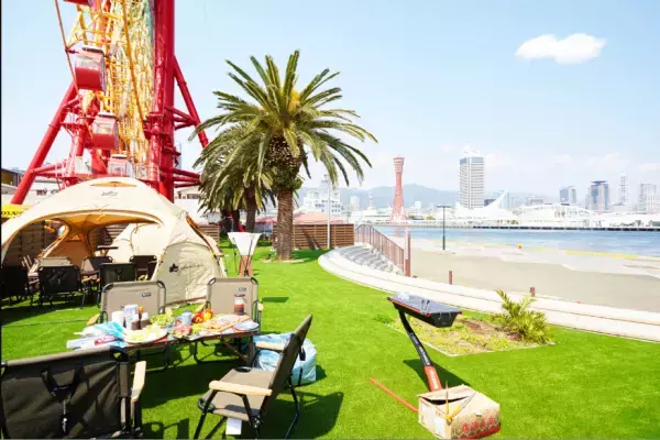 神戸ハーバーランドでグランピング施設がオープン