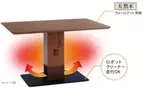 ヤマダホールディングス、テーブル下部から直接足元を暖めるダイニングテーブルを発売