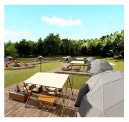 湖畔で焚き火を楽しめるグランピング施設がグランドオープン