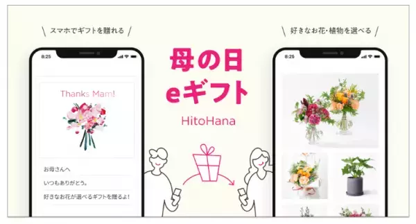 スマホで「お花」を贈れるサービスがスタート