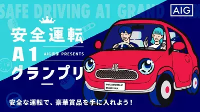 安全運転度測定アプリ「AIG Drive」で豪華賞品が当たるコンテスト開催中！