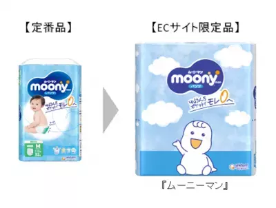 パッケージの真ん中から二つに分かれて開けやすい 『ムーニー』『ムーニーマン』ECサイト限定品を発売