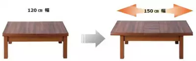 ヤマダオリジナル商品 Wヒーター搭載で伸びる天板「布団レス伸長こたつ」発売！