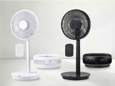 組み立ても収納もかんたん！収納時の高さ約14センチ「コンパクトに収納できる扇風機」を5月上旬発売