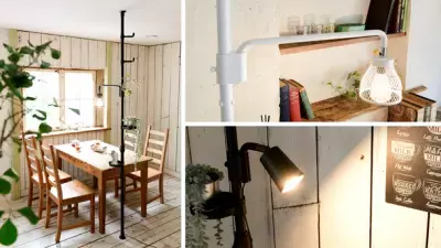 設置が簡単！スッキリ＆おしゃれに照らす「突っ張りインテリアライト WIL-SPOT／WIL-MID」新発売