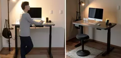 “座ったまま”はリスク大！ 座りすぎ防止に役立つ「電動昇降デスクシリーズ」より、 重厚感がある 「ハイグレード天板」タイプ新登場