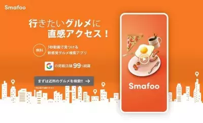 TikTokライクな直感グルメ検索アプリ「Smafoo／スマフー」正式版リリース