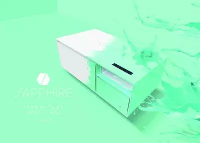 「SAPPHIRE」テーブル×冷蔵庫の機能に冷凍室が備わったスマートテーブルが発売！