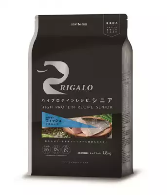 シニア犬向けドッグフードの新商品！高たんぱく＆低脂質の「ハイプロテインレシピ リガロ」から 「ホワイトフィッシュ 7歳以上用」3月15日(水)発売