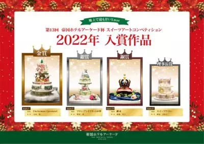 ＜入場無料＞お菓子の芸術作品が集うコンペ『スイーツアート展2023』12月1日～25日に帝国ホテルアーケードにて開催！