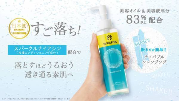 エイジングケアもできるメイク落とし！振るだけ簡単「ナノバブルクレンジング」