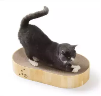 累計74万個突破！つめとぎベッド 「バリバリボウル」に、 両手両足をのばしてつめとぎができる「オーバル」タイプが新登場