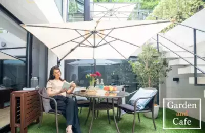 ガーデンパラソルの新定番！？おもり不要＆つっぱり固定式 「PARASMART(パラスマート)」を4月10日から販売開始！