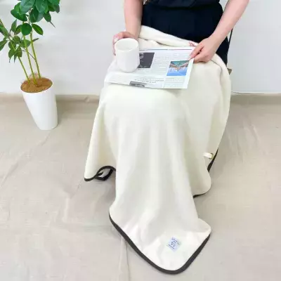 北海道で育った希少な羊毛を使用！「北海道ウールブランケット」から新色として“キナリ”が登場 　2024年7月1日よりktp.laboオンラインショップにて順次販売