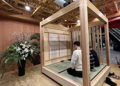 1時間で組み立て・解体！サステナブルな組み立て式の茶室「世界を旅するモバイル茶室」をおすそわけマルシェで特別展示