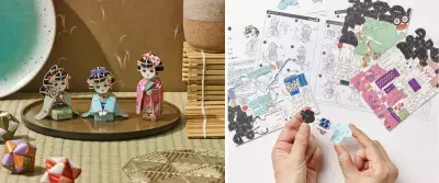 色とりどりの舞妓が3体セットに！紙製3Dクラフトアート「si-gu-mi 舞妓三姉妹」　2025年8月中旬より販売開始