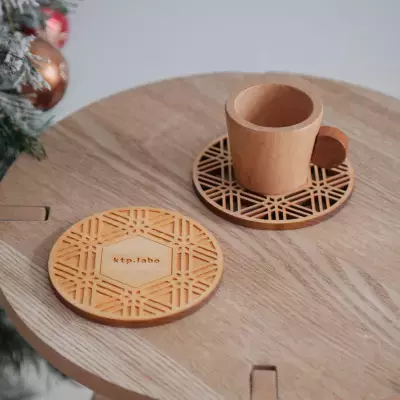 紀州檜 × 日本の伝統柄　長く愛せるサステナブルなコースターを発売