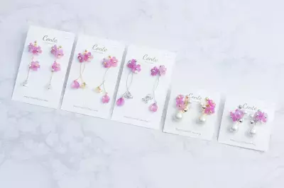 太陽光で色が変わるピアス・イヤリング！2025年春新作「色づく桜」を販売開始