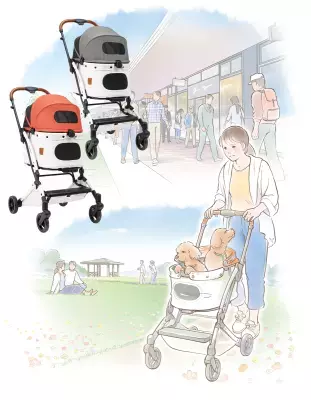 折りたたみ簡単でコンパクト！ペットに快適な空間を提供するペットカート「nicollka(ニコルカ)」2025年12月15日に新発売