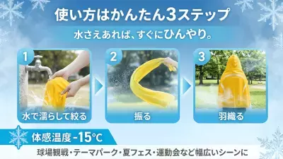 ホークス承認ライセンス商品「涼(すず)マント」発表　既に6,000人が友だち追加、真夏の球場観戦を変える冷感アイテム