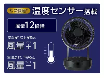 左右約360度の3D首振りで風を届ける　 多機能搭載のDCサーキュレーター　 2026年5月中旬発売
