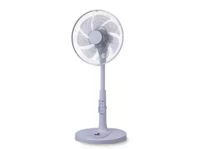 静音＆風量自動調整！「温度センサー搭載 DC リビング扇風機」に夏にぴったりの新色「パープル」が登場　2026年4月発売