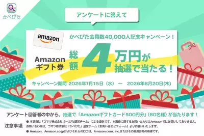 壁紙AI識別アプリ「かべぴた」会員数4万人突破！Amazonギフトカード総額4万円が当たるユーザーアンケートキャンペーンを実施