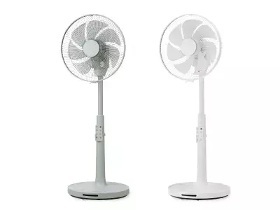 高さ最大106cm「温度センサー付き ハイポジションDCリビング扇風機」ライトグリーン・オフホワイト　2026年5月上旬発売