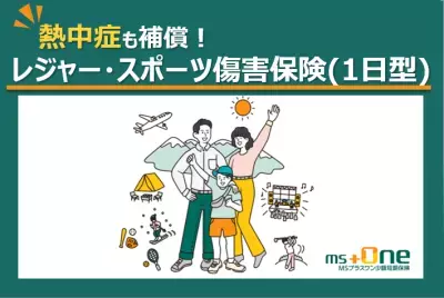 業界初　GWの熱中症リスクにも対応する「レジャー・スポーツ傷害保険(1日型)」を販売開始　ケガ・賠償責任に加え、熱中症も補償