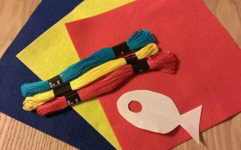 指先遊び手作り知育玩具「お魚フエルト」