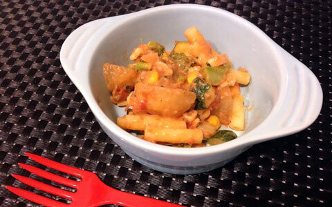 残暑を乗り切る、夏野菜のトマトクリームマカロニ