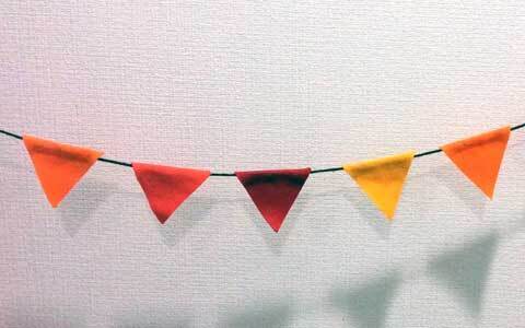 子供部屋のインテリアに、簡単フラッグガーランドの作り方