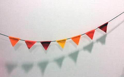 子供部屋のインテリアに、簡単フラッグガーランドの作り方